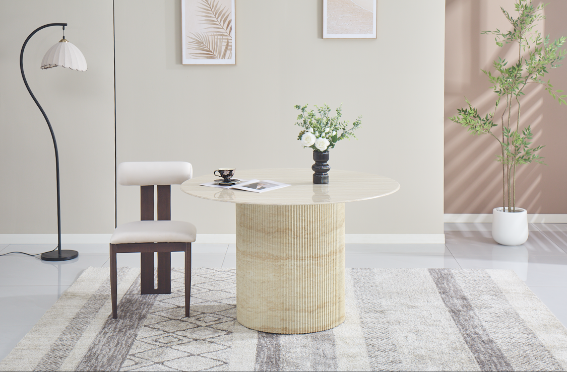 CHAISE TIFFANY PIED EFFET NOYER VELOURS BEIGE