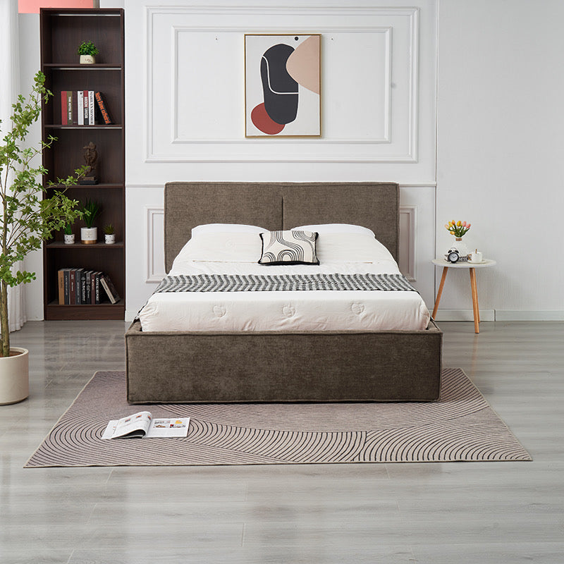 Lit coffre OLIVIA chenille beige