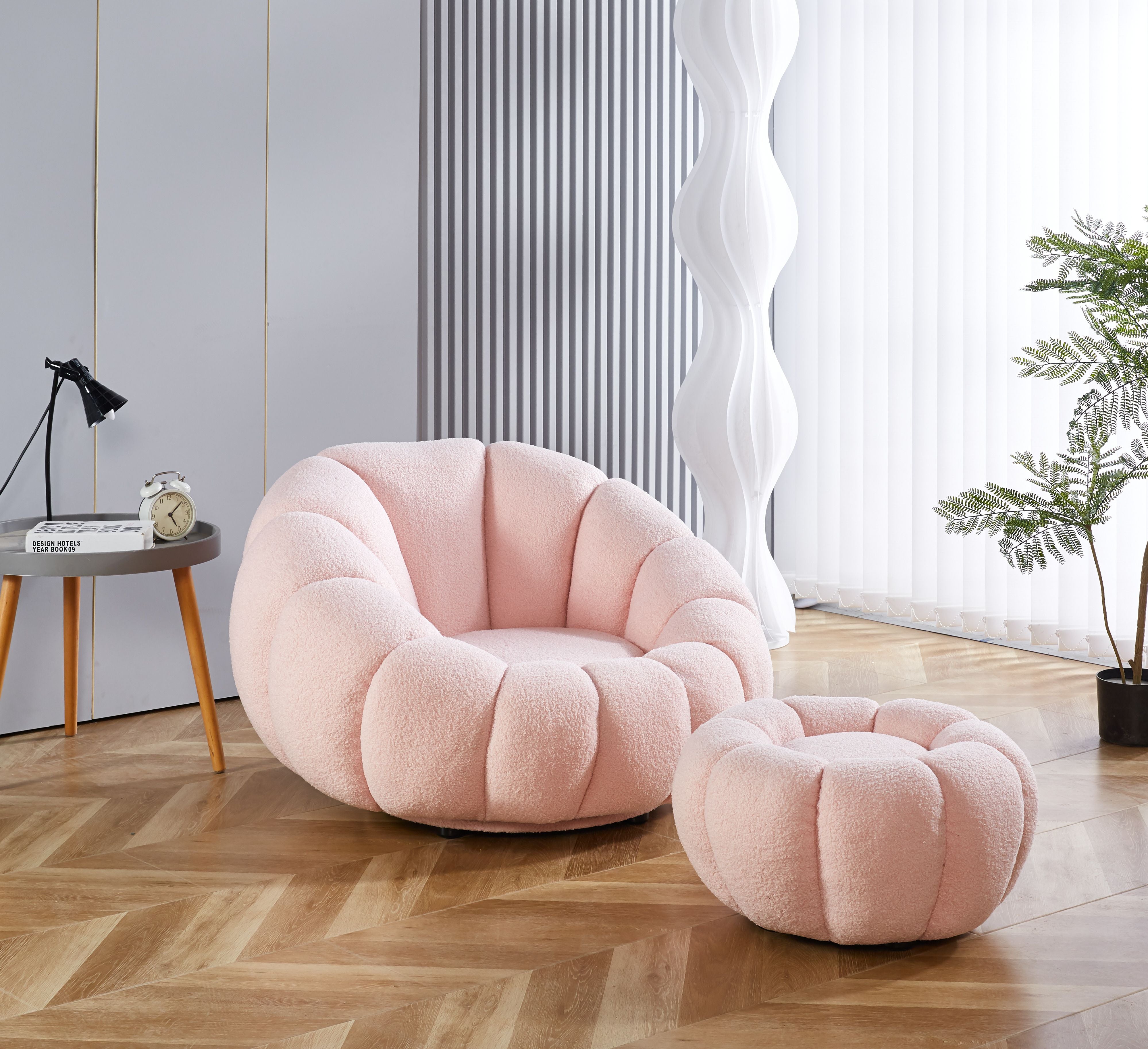 Fauteuil + Pouf pivotant COZY