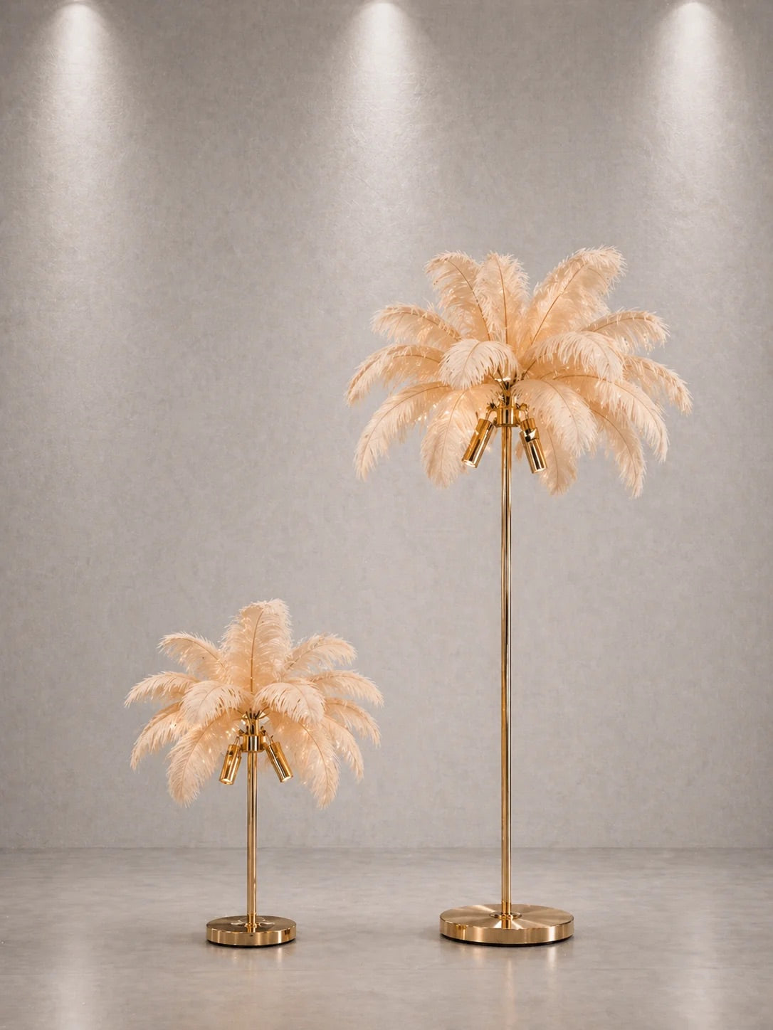 Lampe à Plumes Décorative – Chevet & Sur Pied 160 cm | 4 Couleurs