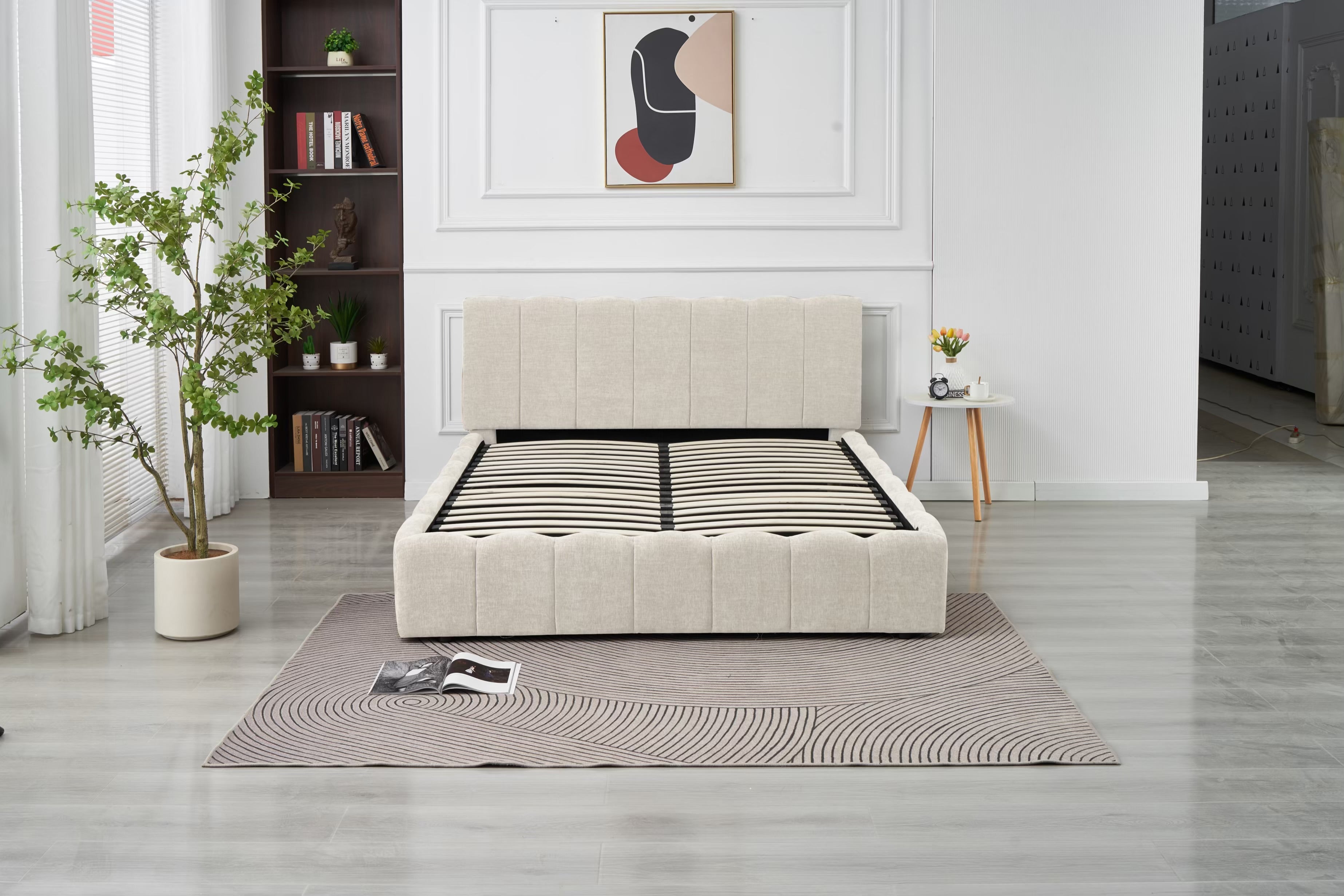 Lit coffre MOON chenille beige