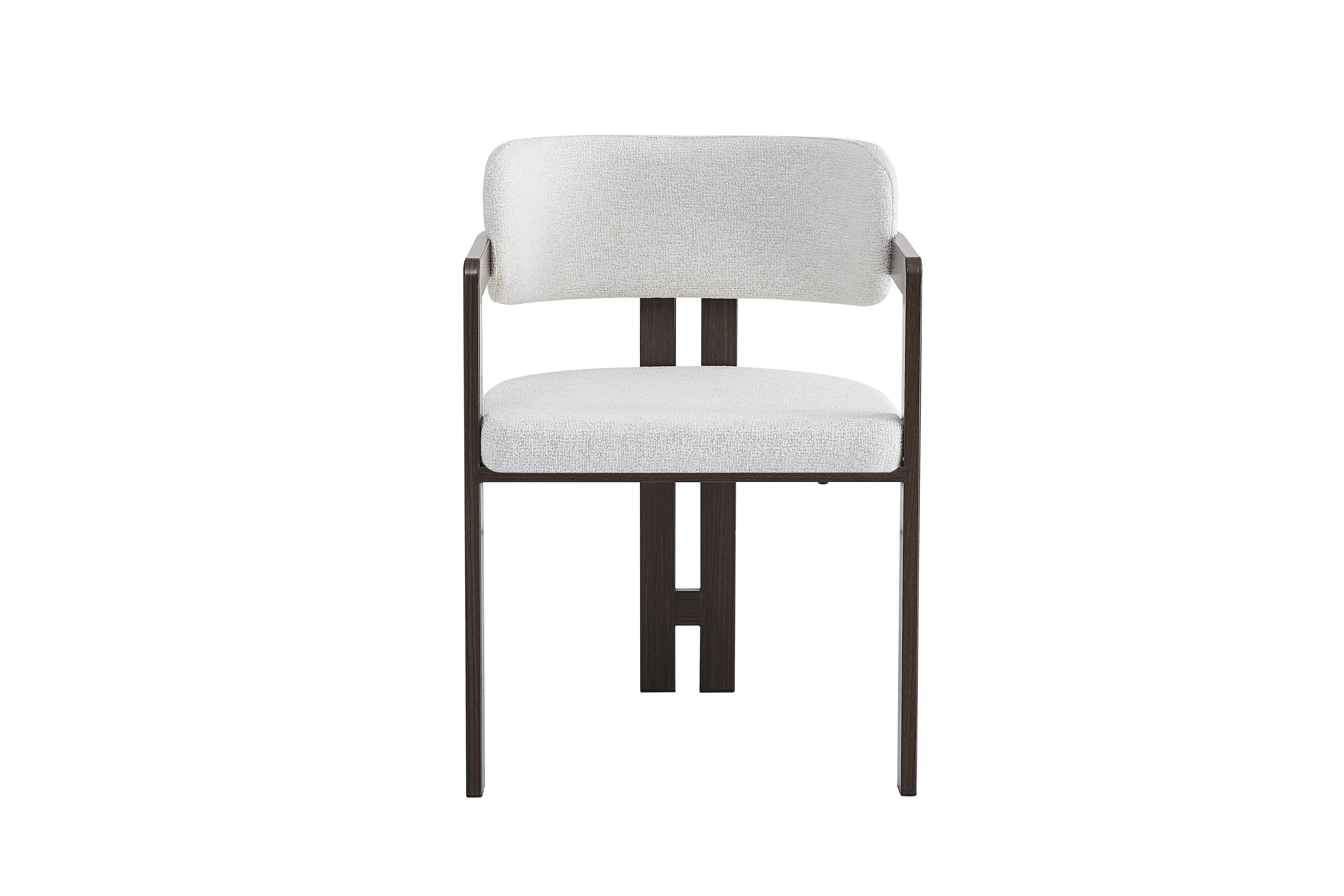 Chaise MELLOW pieds effet noyer blanc