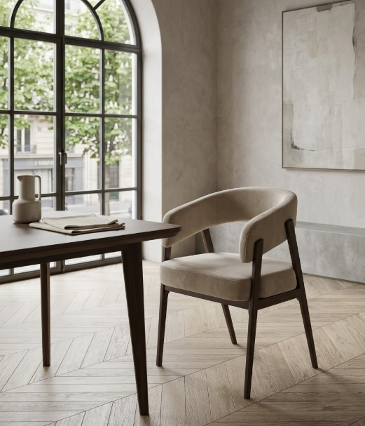 Chaise ALICIA Pieds Noyer