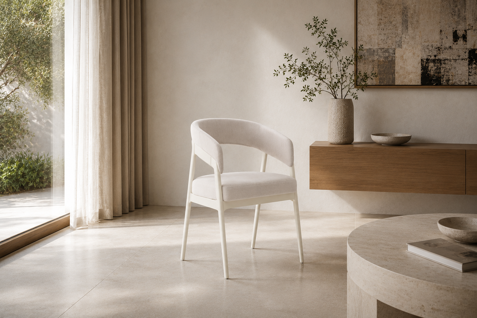 Chaise ALICIA Pieds Beige