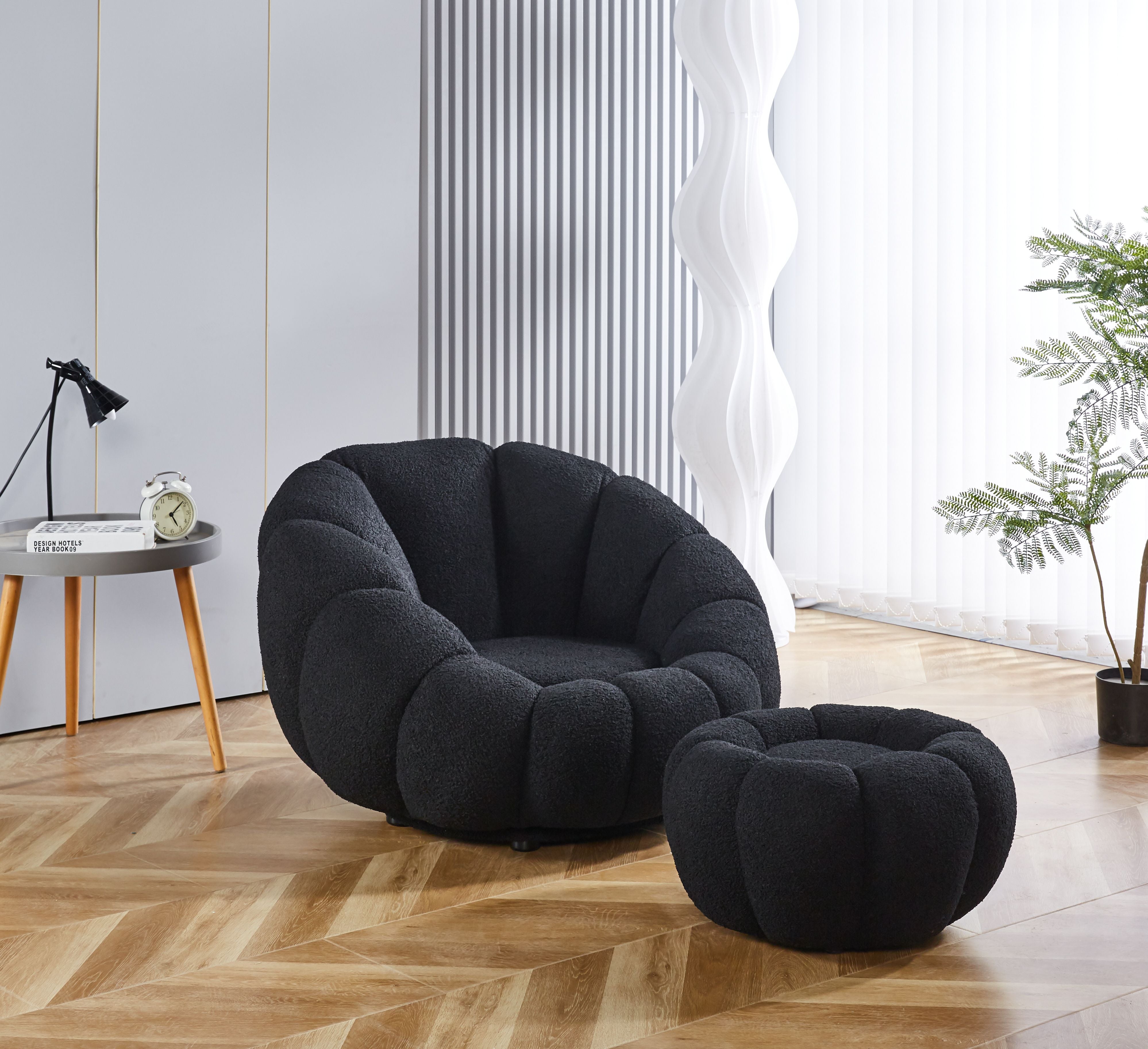 Fauteuil + Pouf pivotant COZY