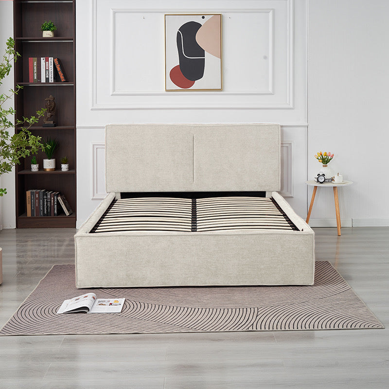 Lit coffre OLIVIA chenille beige