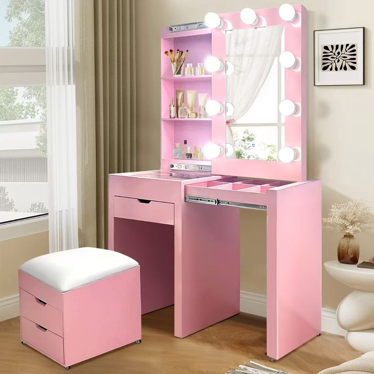 Coiffeuse à rallonge