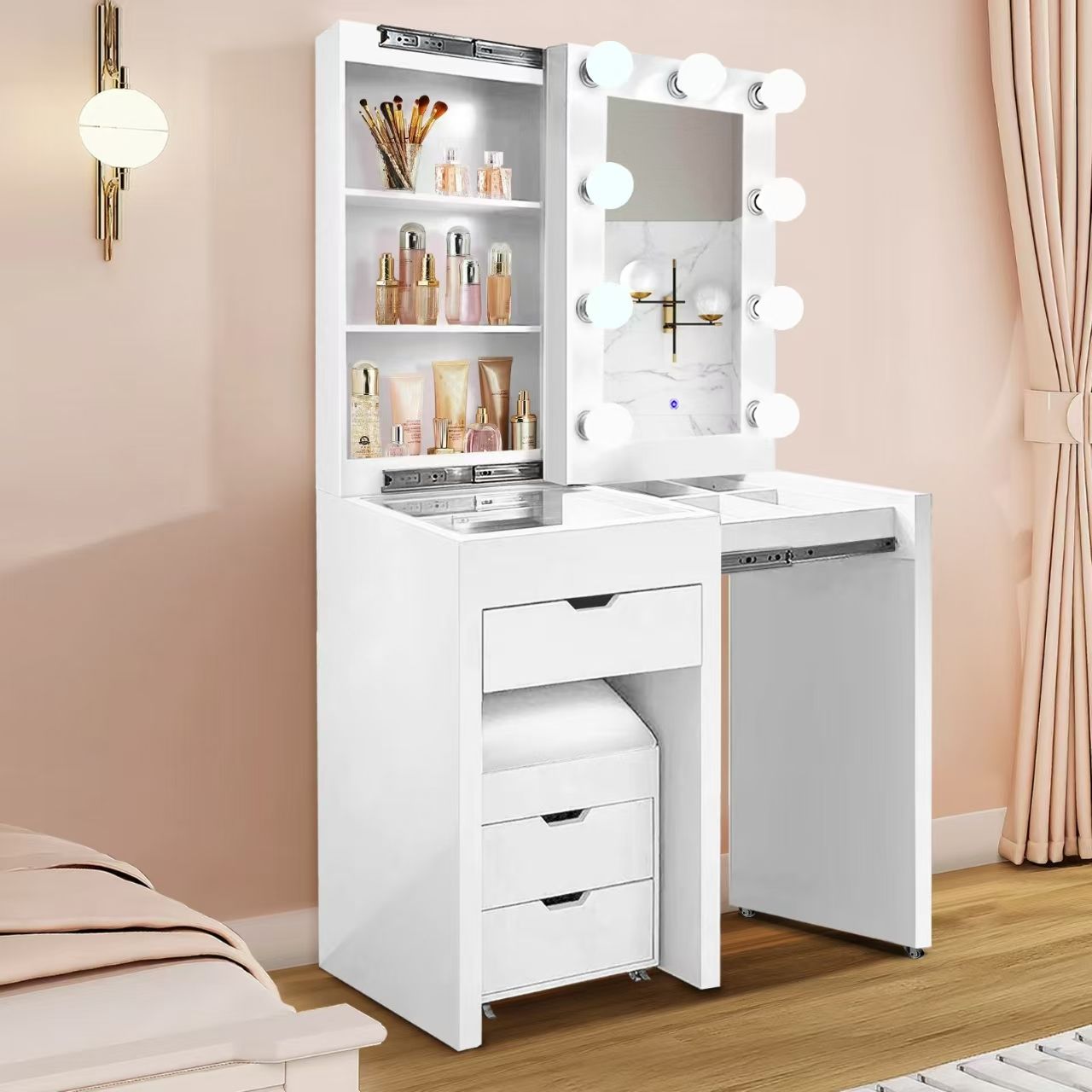 Coiffeuse à rallonge