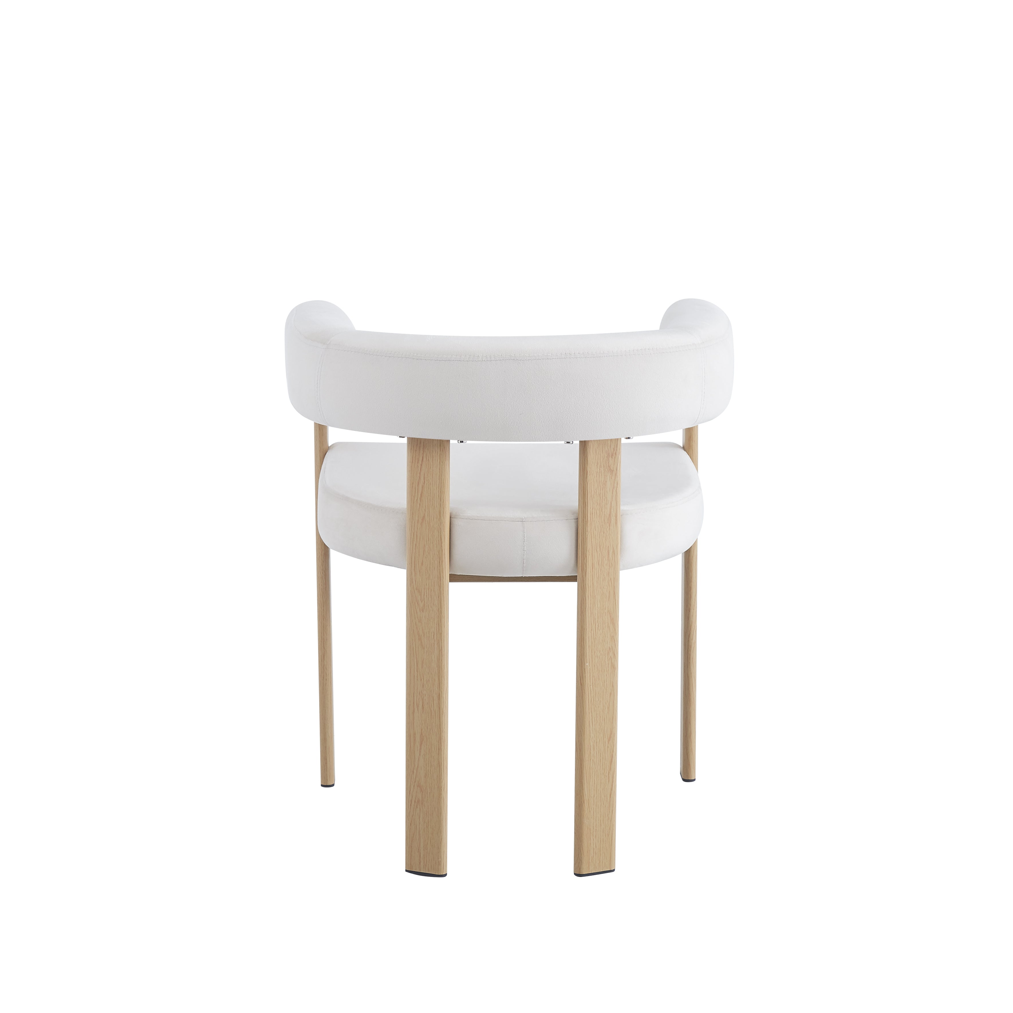 Chaise VAIANA beige, pieds effet chêne