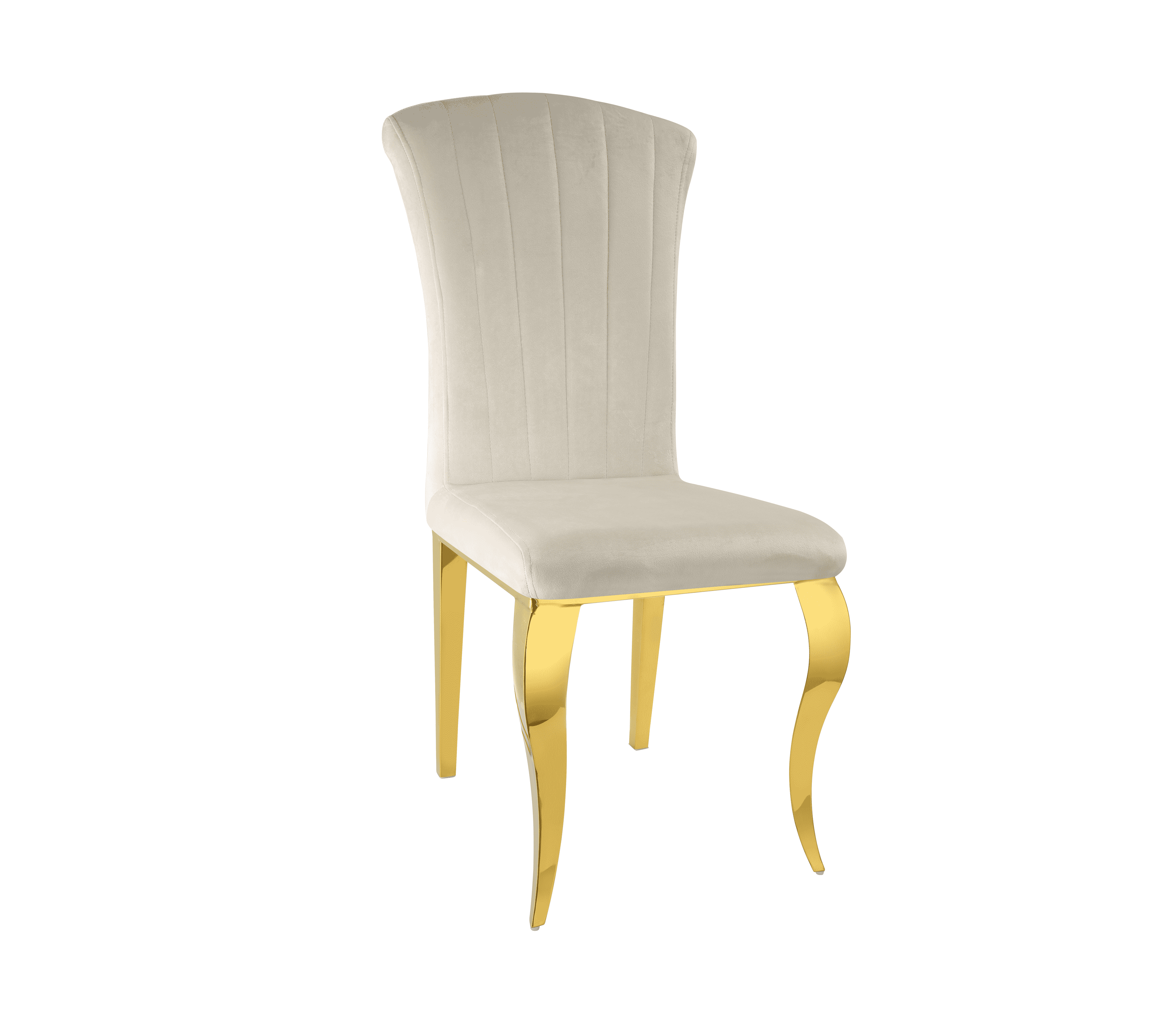 Chaise Louis écru design doré premium DECORAMA France